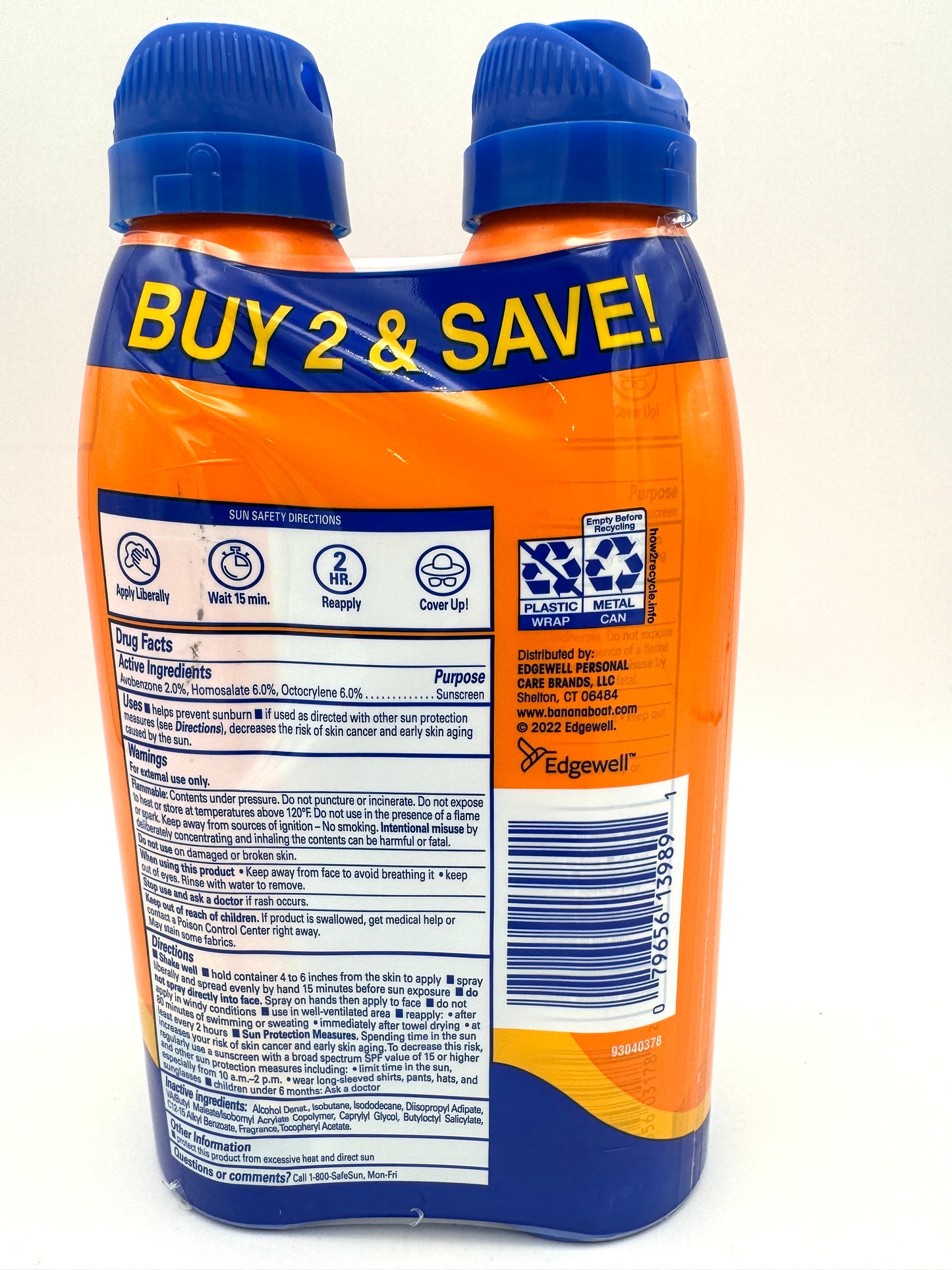 Banana Boat Ultra Sport Clear Sunscreen Spray - SPF 30 - 12oz/2pk **EXP 01/2026**