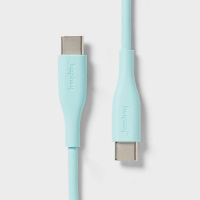 3' USB-C to USB-C Cable - Heyday Spring Teal: Charging Cord