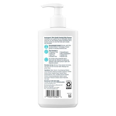 Neutrogena Ultra Gentle Daily Cleanser Foaming Formula - 8.5 fl oz