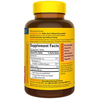 Nature Made L-Theanine Chewable Tablets - 50ct *Exp May 2026*