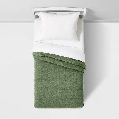 Toddler Channel Jersey Kids' Comforter Green - Pillowfort : Toddler Bedding Boy, Pillowfort Bedding, Quilted, OEKO-TEX Certified