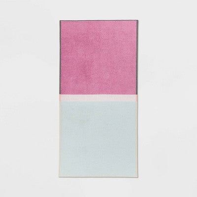 XL 'WOW' Reversible Beach Towel Black/Gray/Pink - Sun Squad