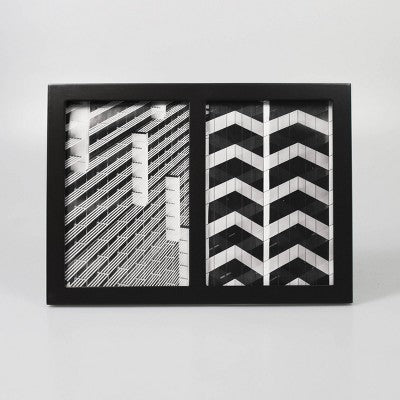 5 x 7 Thin Frame Holds 2 Photos Black