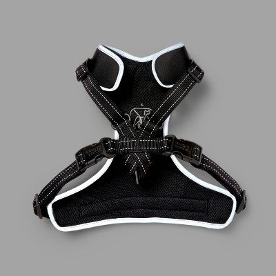 Ultimate Reflective and Adjustable Dog Harness - Black - L - Boots & Barkley
