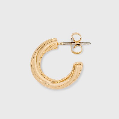 Braided and Twist Textured Hoop Earring Set 3pc - Universal Thread  Silver