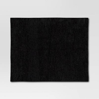 Shiny Chenille Throw Blanket Black - Threshold