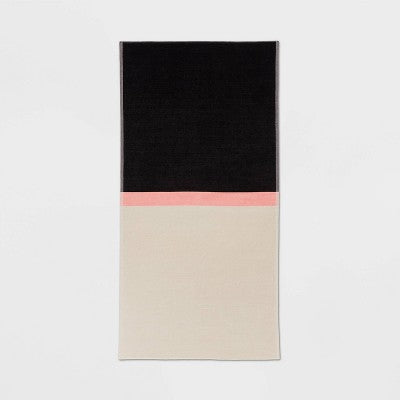 XL 'WOW' Reversible Beach Towel Black/Gray/Pink - Sun Squad