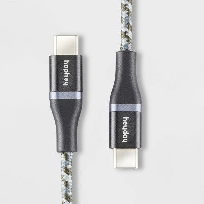 6' USB-C to USB-C Braided Cable - heyday  Black