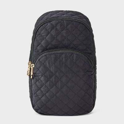 Quilted Sling Crossbody Bag - Universal Thread  Black