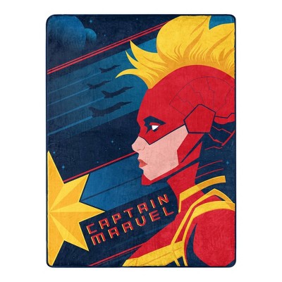 Captain Marvel Throw Blanket Bold Leader Silk Touch *Out of Package*