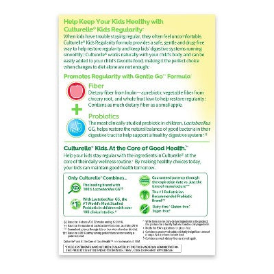Culturelle Kids Probiotic + Fiber, 24ct **EXP 10/26**