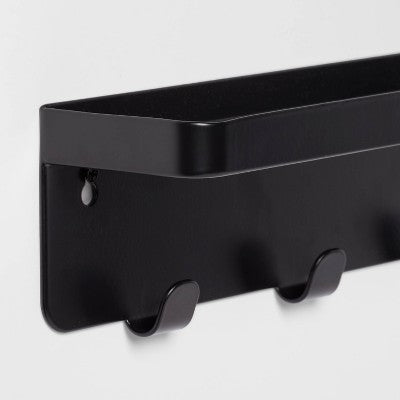 Metal Wall Organizer 4 Hook Solid - Brightroom