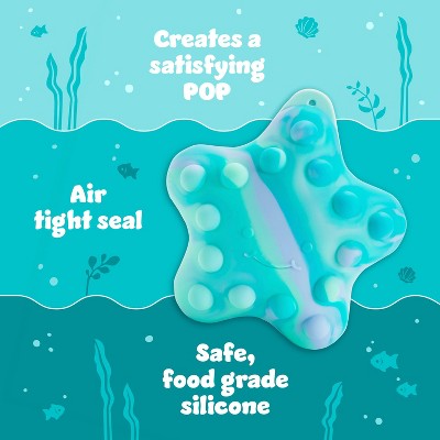 Munchkin Pop Squish Popping Mold-Free Sensory Baby Fidget Bath Toy Without Holes - Starfish