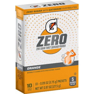Gatorade GZERO Orange Sports Drink Mix - 1.08 oz *Exp 02/19/2026* *Damaged Box*