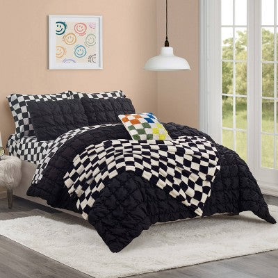 Checkered Square Teen Decorative Pillow - Makers Collective 16 x 16 Inch