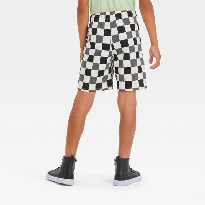 Boys' M (8) Pull-On 'At the Knee' Knit Shorts - Cat & Jack Charcoal Gray French Terry, Classic Pattern