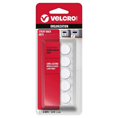 VELCRO 5/8 15ct Sticky Back Dots Mounting Adhesive for Classroom and Office Organization White *Damaged Package*