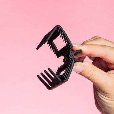 Gimme Beauty Square Extra Grip Claw Clip - Black - 2pc