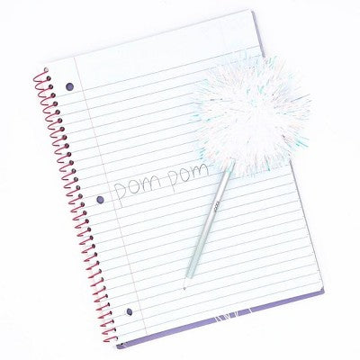 Yoobi Ballpoint Pen Pom Pom Holographic Tinsel Black Ink