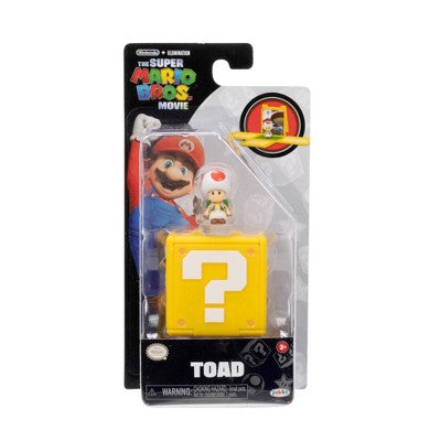 Nintendo The Super Mario Bros. Movie Toad Mini Figure with Question Block