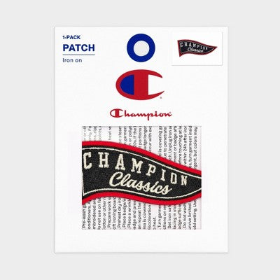 Champion Classics Patch 3.5 x 1.5 Inch - Black