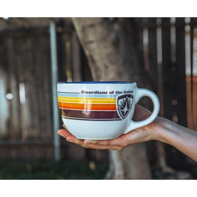 Silver Buffalo Marvel Studios Guardians of the Galaxy Silhouette 24-Ounce Ceramic Soup Mug