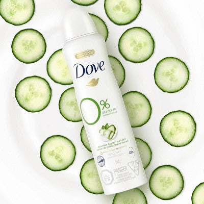 Dove Beauty 0% Aluminum Cucumber & Green Tea 48 Hour Deodorant Spray - 4oz *Packaging May Vary*