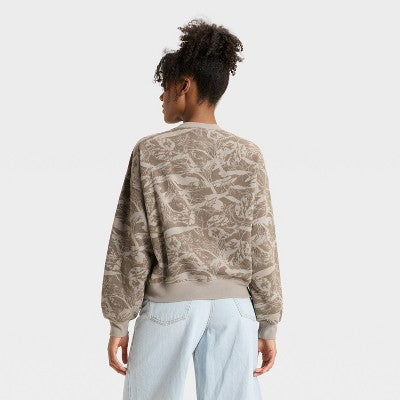 Women's Size XS Built Tough Ford Graphic Sweatshirt - Brown
