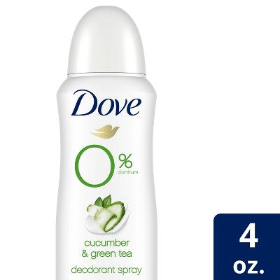 Dove Beauty 0% Aluminum Cucumber & Green Tea 48 Hour Deodorant Spray - 4oz *Packaging May Vary*