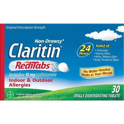 Claritin RediTabs 24 Hour Allergy Relief Dissolving Tablets - Loratadine - 30ct *Exp 02/26*