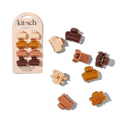 Kitsch Recycled Plastic Mini Cloud Claw Clips Set - Sedona - 8ct