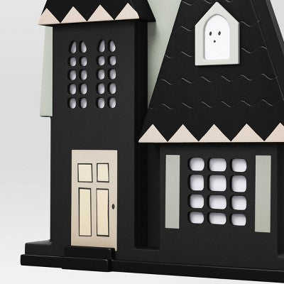 10 Inch Wood Haunted House Halloween Decorative Sculpture - Hyde & EEK! Boutique