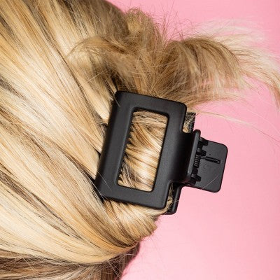 Gimme Beauty Square Extra Grip Claw Clip - Black - 2pc