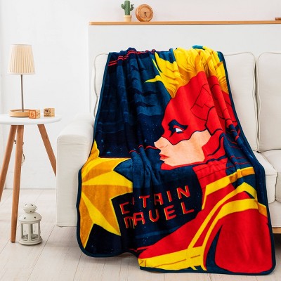 Captain Marvel Throw Blanket Bold Leader Silk Touch *Out of Package*