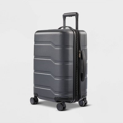 Hardside Carry On Suitcase Gray - Open Story *Light Scratches on Outside*
