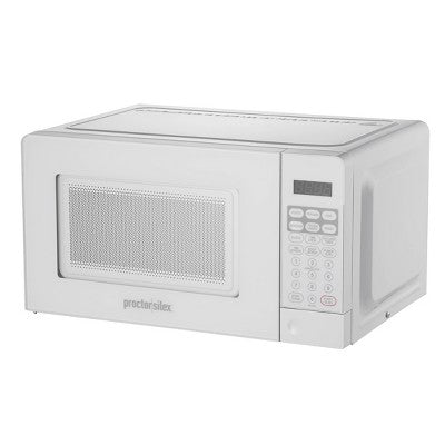 Proctor Silex 700W 0.6cu Ft Countertop Microwave Oven White *Damaged Packaging*