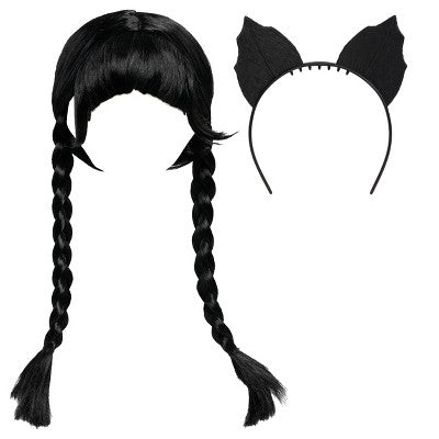 Wednesday Series Wig and Cat Ears