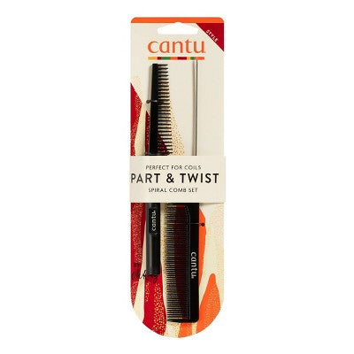 Cantu Style Part & Twist Comb Set - 2ct *Damaged Package*