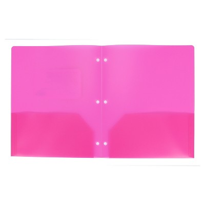 2 Pocket Plastic Folder Pink - up&up