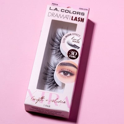 L.A. Colors Dramatilash Marble False Eyelashes Xtra - Vixen - 2ct