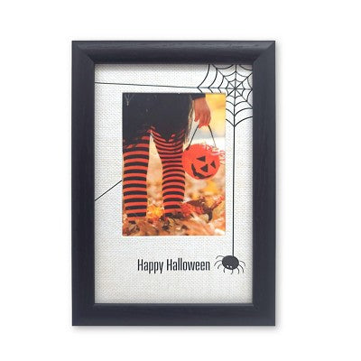 ELSA L 3x4 Inch Happy Halloween Picture Frame Charcoal