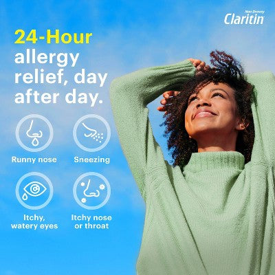 Claritin Allergy Relief 24 Hour Non-Drowsy Loratadine RediTab Dissolving Tablets - 60ct *Damaged Box* *Exp 2026/06*