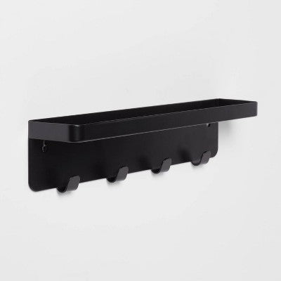 Metal Wall Organizer 4 Hook Solid - Brightroom