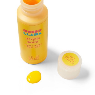 2oz Satin Acrylic Paint Warm Sunshine - Mondo Llama