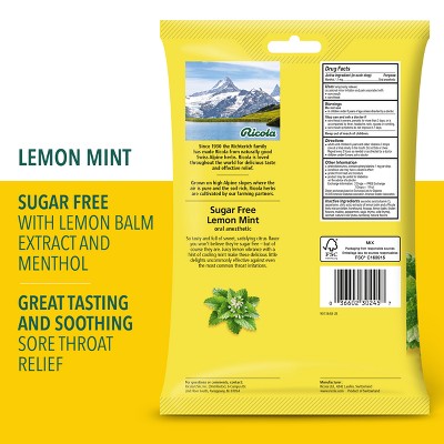Ricola Throat Drops - Sugar Free Lemon Mint - 45ct *Exp 02/20/2028*
