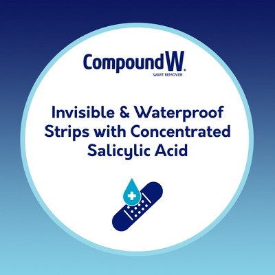 Compound W Maximum Strength One Step Invisible Wart Remover Strips - 14 ct *Exp 12/28