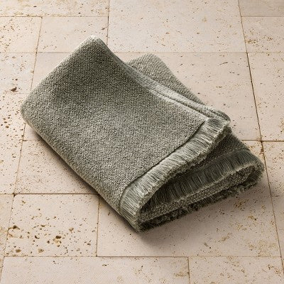 Organic Texture Bath Towel Olive - Casaluna