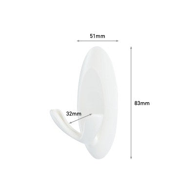 Command Double Hook - 1 Hook 2 Strips Holds Up To 3lb