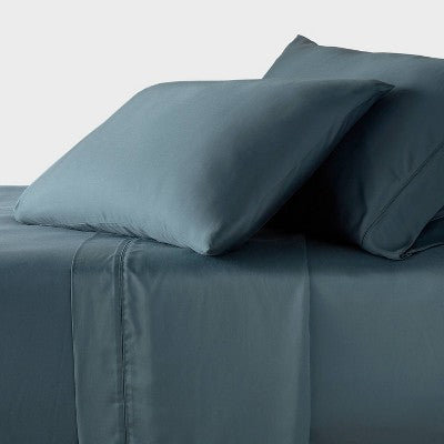 King 320 Thread Count Cool TENCEL Lyocell Pillowcase Graphite - Threshold : Satin Weave, No Closure, 2-Pack