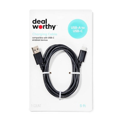 5' USB-A to USB-C Cable